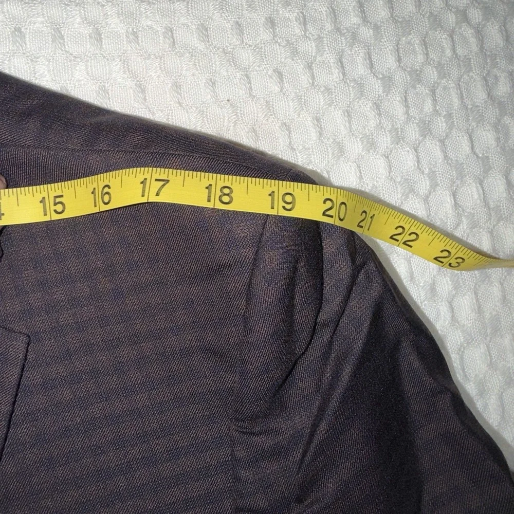Jos A Bank Reserve Blazer Mens 42 Brown Blue Plaid Silk Wool Sport Coat‎ Jacket